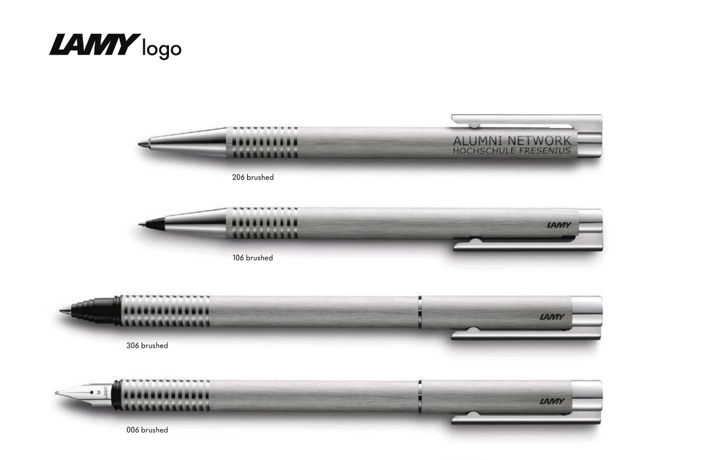 Large image for Lamy Logo Brushed Stainless Steel